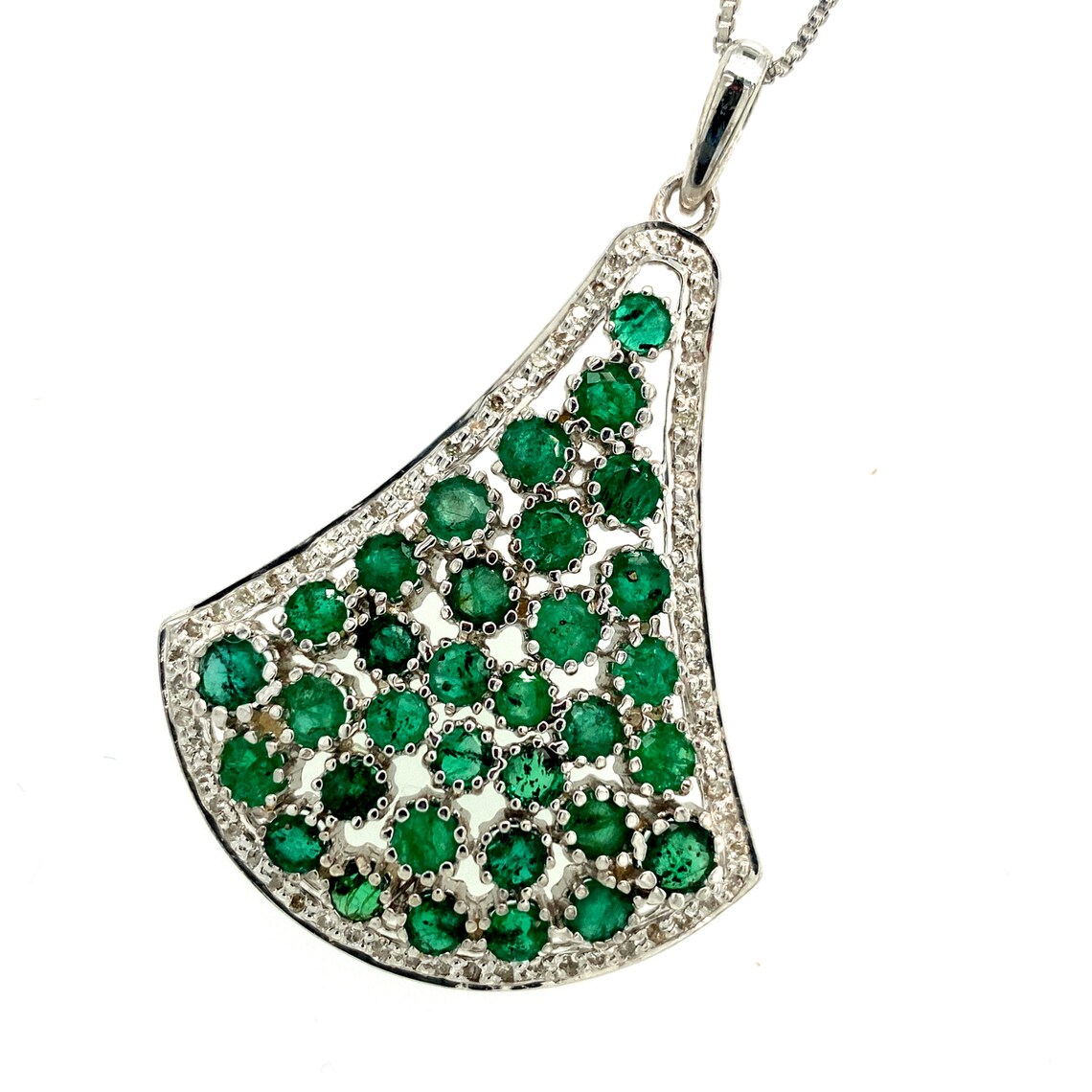 Luxury Emerald Diamond Pendant for WomenBest Anniversary Etsy