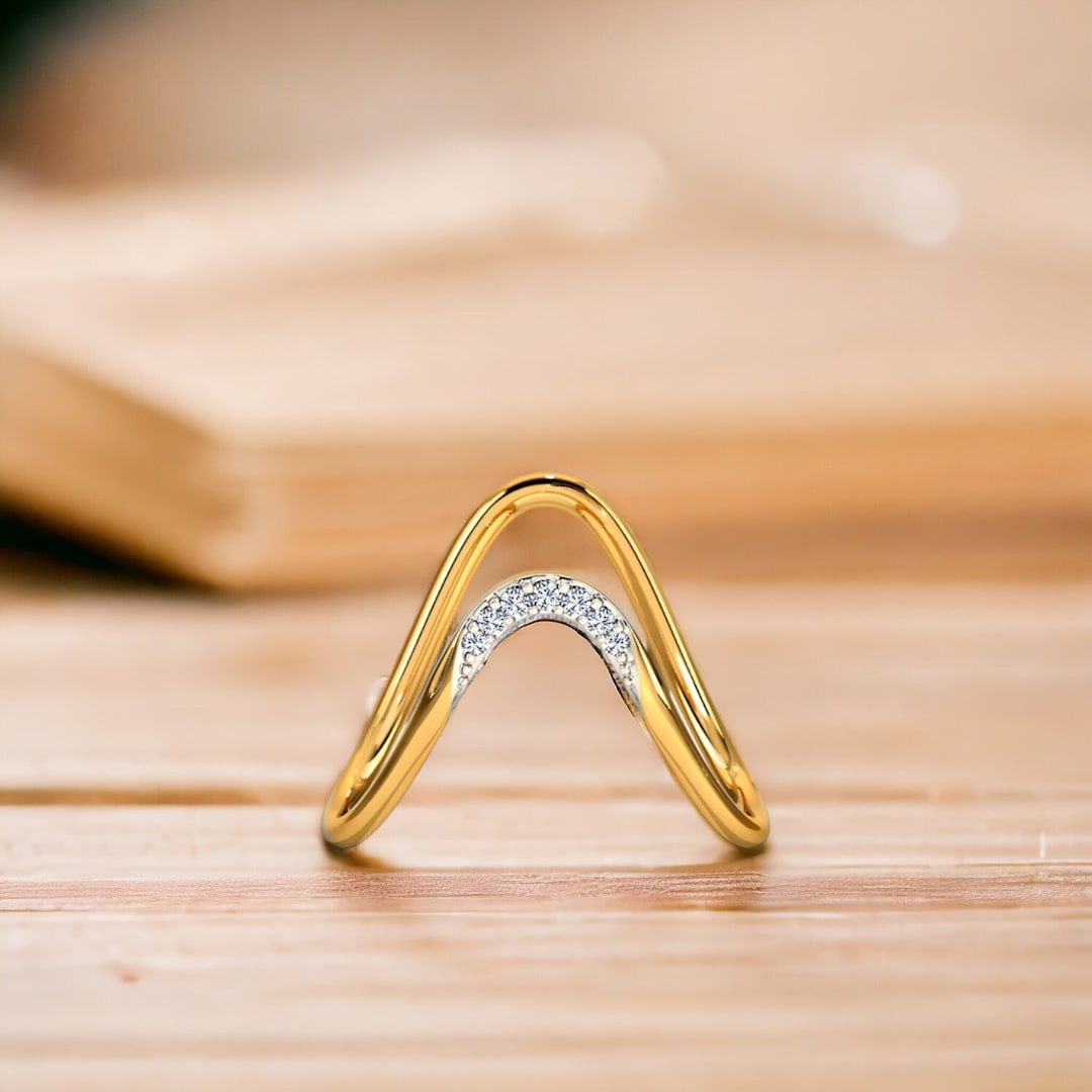 14k Solid Gold Vanki Ring Natural Diamond Ring Yellow Gold Diamond Ring Stacking Ring Gifts for Her Birthday Gifts Etsy