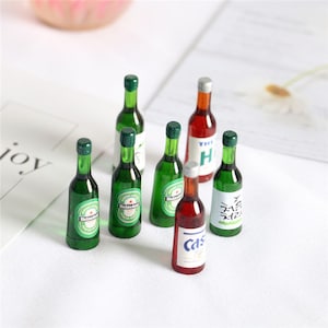 1 PC Dollhouse Miniature Beer Bottle Miniature Alcohol