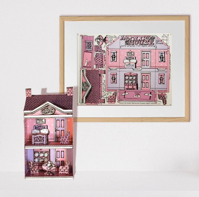 1982 A Dolls House Cardboard Cutout Toy