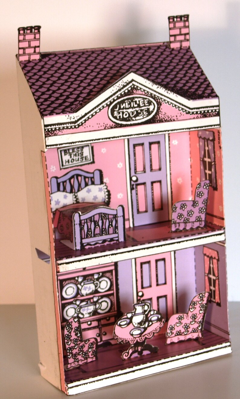 1982 A Dolls House Cardboard Cutout Toy