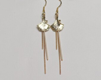 Leaf Earrings, Dangle & Drop Earrings, Geometric Jewelry, gift for her