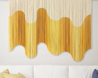 Large Irregular Macrame Wall Hanging, Above Headboard Tapestry, Natural Handmade Tapestry, Large Wedding Backdrop Decor,Modern Macrame, Gift