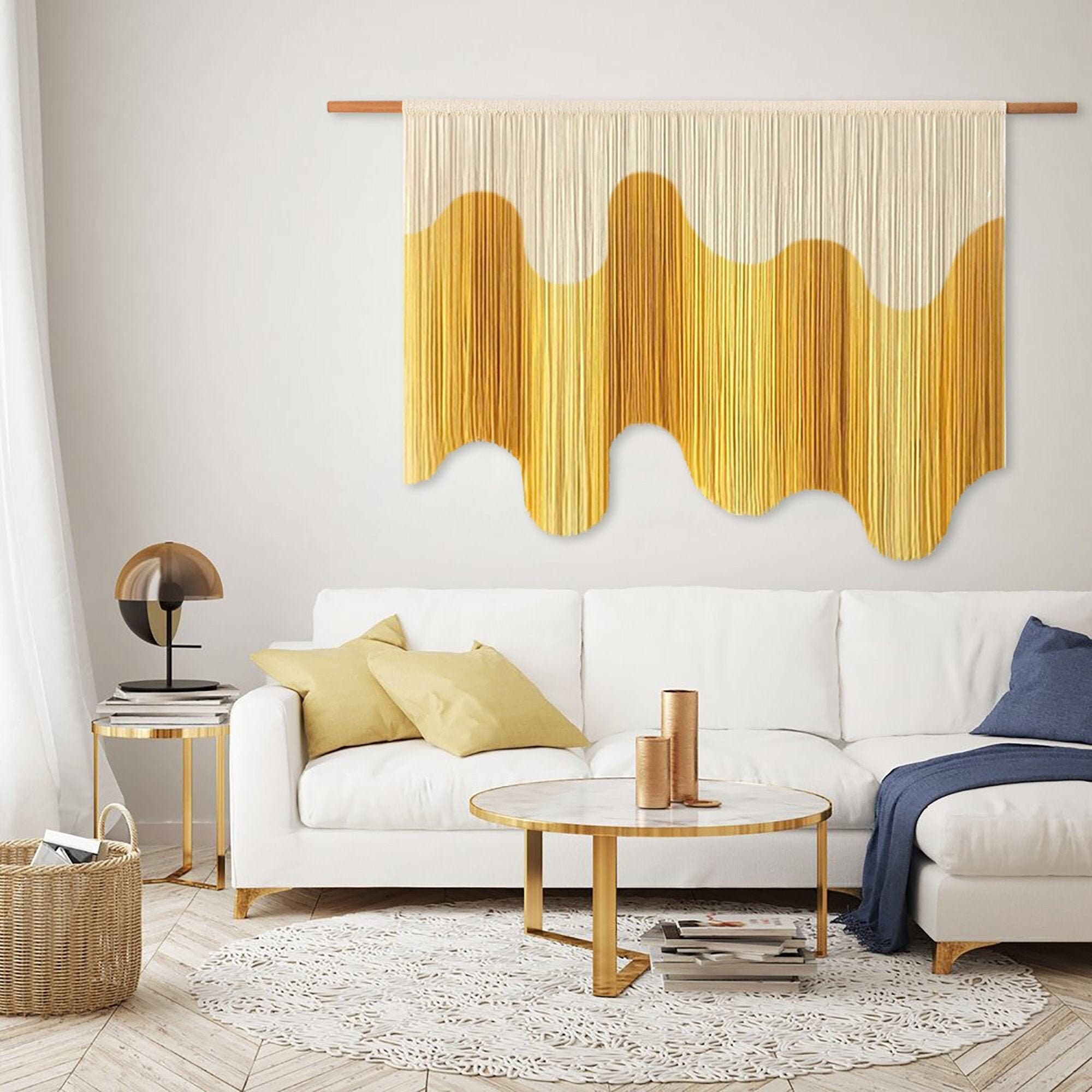Large Irregular Macrame Wall Hanging, Above Headboard Tapestry, Natural Handmade Tapestry, Large Wedding Backdrop Decor,Modern Macrame, Gift