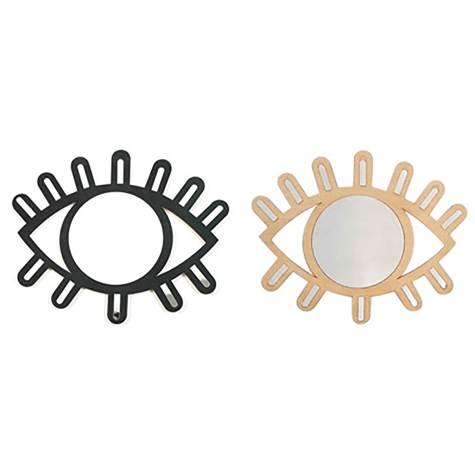 Beautiful Wooden Third Eye Wall Mirror Nordic Scandinavian Etsy