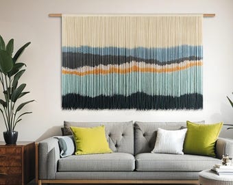 Custom Dyed Cotton Wall Tapestry, Handmade Bohemian Healing Art for Meditation Room, Minimalist Bed Backdrop, Spiritual Studio Mindful Decor