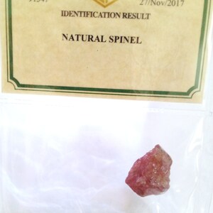 55.63cts Red Spinel, with certificate, FREE express shipping
