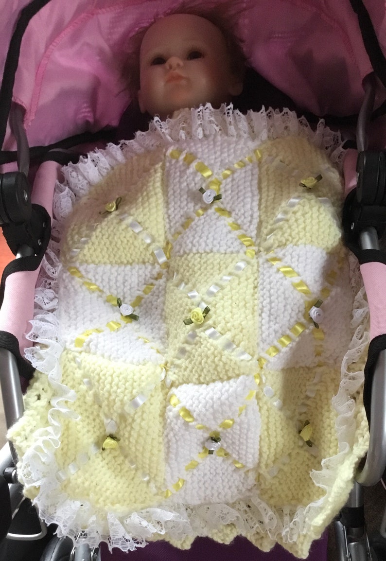 dolls pram blanket and pillow