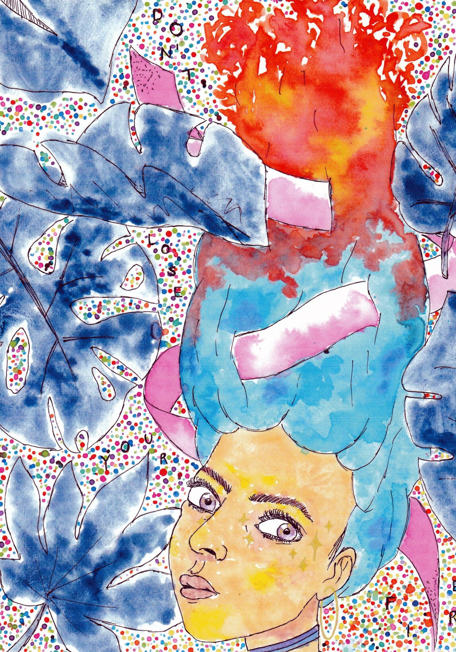 Art print from watercolor painting Wall art deco Etsy