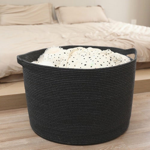 Cotton Rope Storage Baskets Laundry Hamper Chloe and Etsy