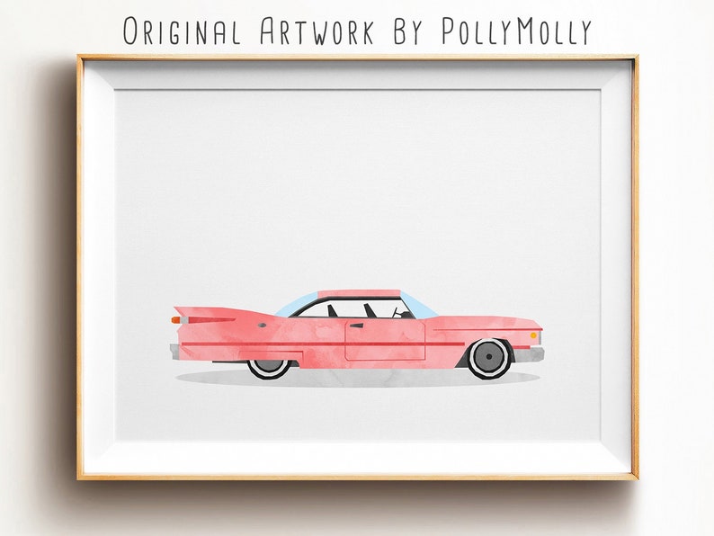 Car Wall Art Transportation Wall Decor Nursery Print image 0