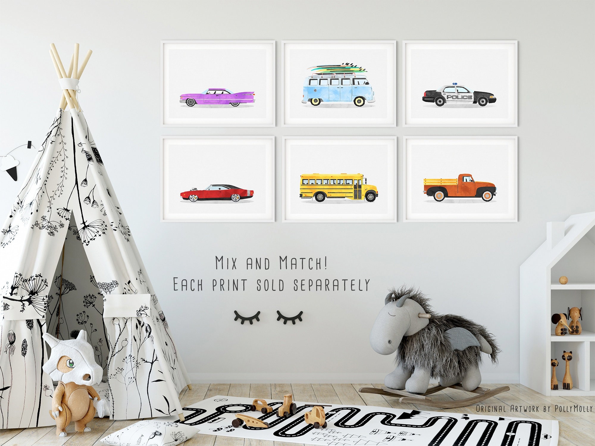 Van Print Transportation Decor Vehicle Print Bus Wall Art | Etsy