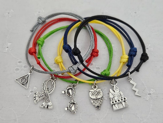 Buy 6 HARRY POTTER Theme Charm Adjustable Friendship Wish Bracelets Party Bag Favours Gifts Keepsakes Online in India Etsy