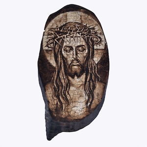 Jesus the Extreme Humiliation  |  raw cassia  in raw chestnut wood  | Christian art | Religious gifts