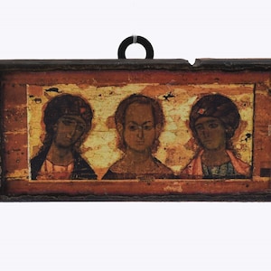 Hospitality of Abraham , Handmade Wooden Byzantine Icons, Greek Orthodox Icons, Religious Icons, Christian icons, Religious gifts