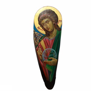 Archangel Michael handpainted Byzantine icon, Greek Orthodox icons, religious gifts, religious art
