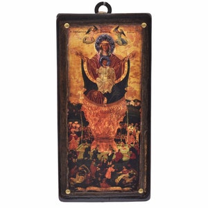 Virgin Mary Baloukliotissa, Handmade Wooden Byzantine Icons, Greek Orthodox Icons, Religious Icons, Christian Icons, Religious Gifts