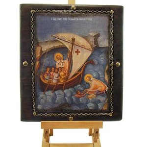 Handmade Saint Barbara Byzantine Icon: Greek Orthodox Religious Art