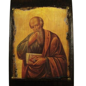 Handmade Saint John the Apostle Icon: Byzantine Orthodox Art