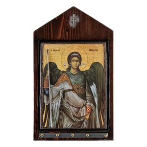 Archangel Michael, handmade wooden Byzantine icon, Orthodox icons, religious icons, Christian icon