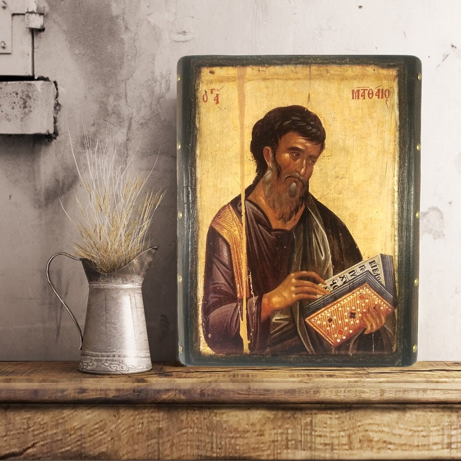 Saint Matthew The Apostle Byzantine Iconography Christian Art Gift – Icon Experience