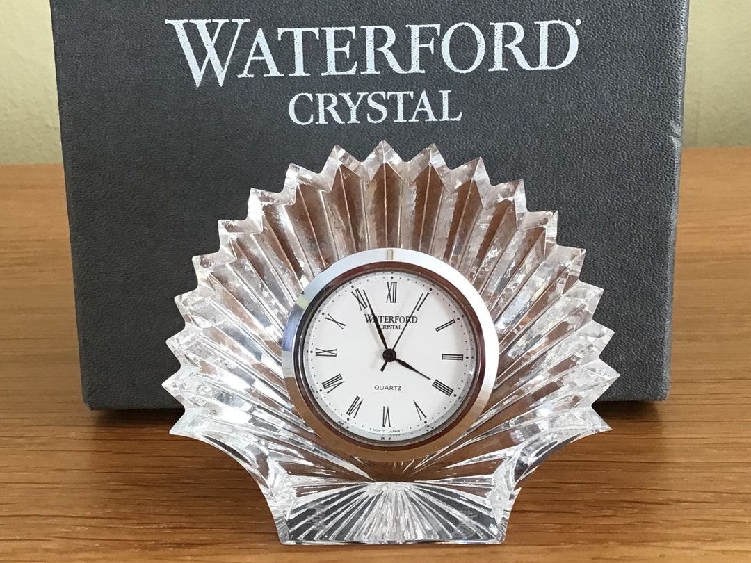 Waterford Crystal Miniature Quartz Clock. Irish Crystal Clock. Etsy