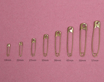 French Style Beading Pins No coil Safety Pins Pack of 100 Goldtone
