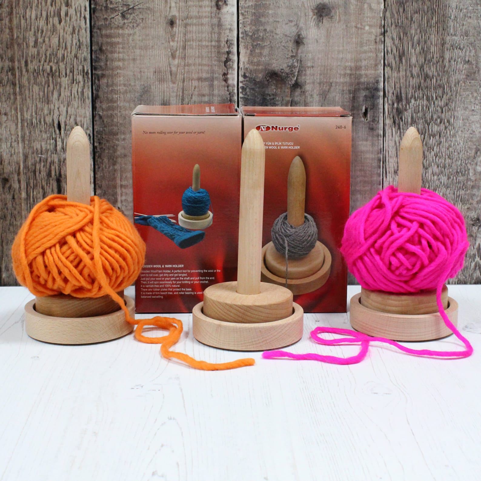 Nurge Large Wool Holder Knitting Yarn Revolving Butler Etsy