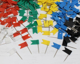 Vlaggenspelden Kaartindicatormarkering Kurk Prikbord Reisplanner 7 kleuropties