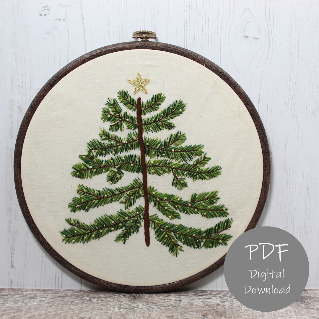 Christmas Tree Embroidery Pattern PDF Digital Download - Etsy UK