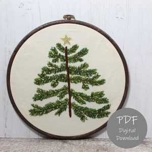 Christmas Tree Embroidery Pattern PDF Digital Download