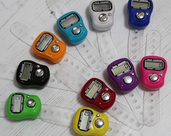 Digital Row Counter Register or Sports Lap Number Tally in 10 Colours