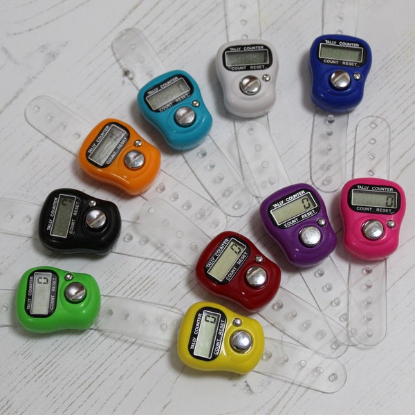 Digital Row Counter Register or Sports Lap Number Tally in 10 Colours