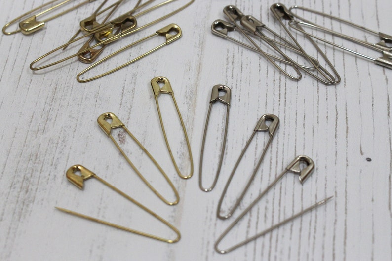 French Style 40mm Coiless Safety Pins for Bead Craft and Etsy