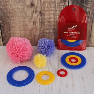 Pom Pom Maker Whitecroft Essentials Brand 3 Größen in 1 Bild 1