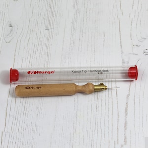 Nurge Tambour Hook Needle Tool for French Bead Embroidery Chain Stitch Beading