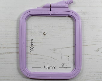 Cadre à Broder Plastique Rectangulaire Coloré Tailles 9,5 X 11 Cm - Jaune