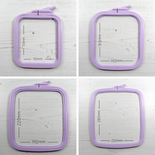 Nurge Telaio Per Ricamo E Punto Croce Rettangolare | Lilla | 145 Mm X 165 Mm | Profondità 10 Mm | Qualità Professionale