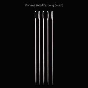 Crafty Hand Sewing Needles Darning Finishing Long Sew Needle Size 5 Pack of 5