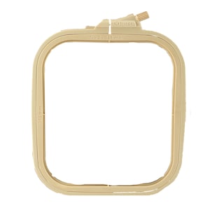 May include: A beige square embroidery hoop with a 6.5 inch (165 mm) opening. The hoop is labelled "No.2 - 165 mm" and "Nürge".