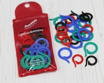 Anéis de marcação de pontos de tricô, 24 unidades, grandes e pequenos, marca Whitecroft Essentials