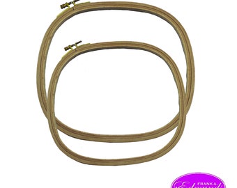 Frank A. Edmunds Square Beech Embroidery Cross Stitch Hoop Ring in 2 Sizes