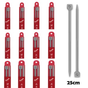 Knitting Needles Whitecroft Essentials Knit Pins 17 Sizes in 25cm Length