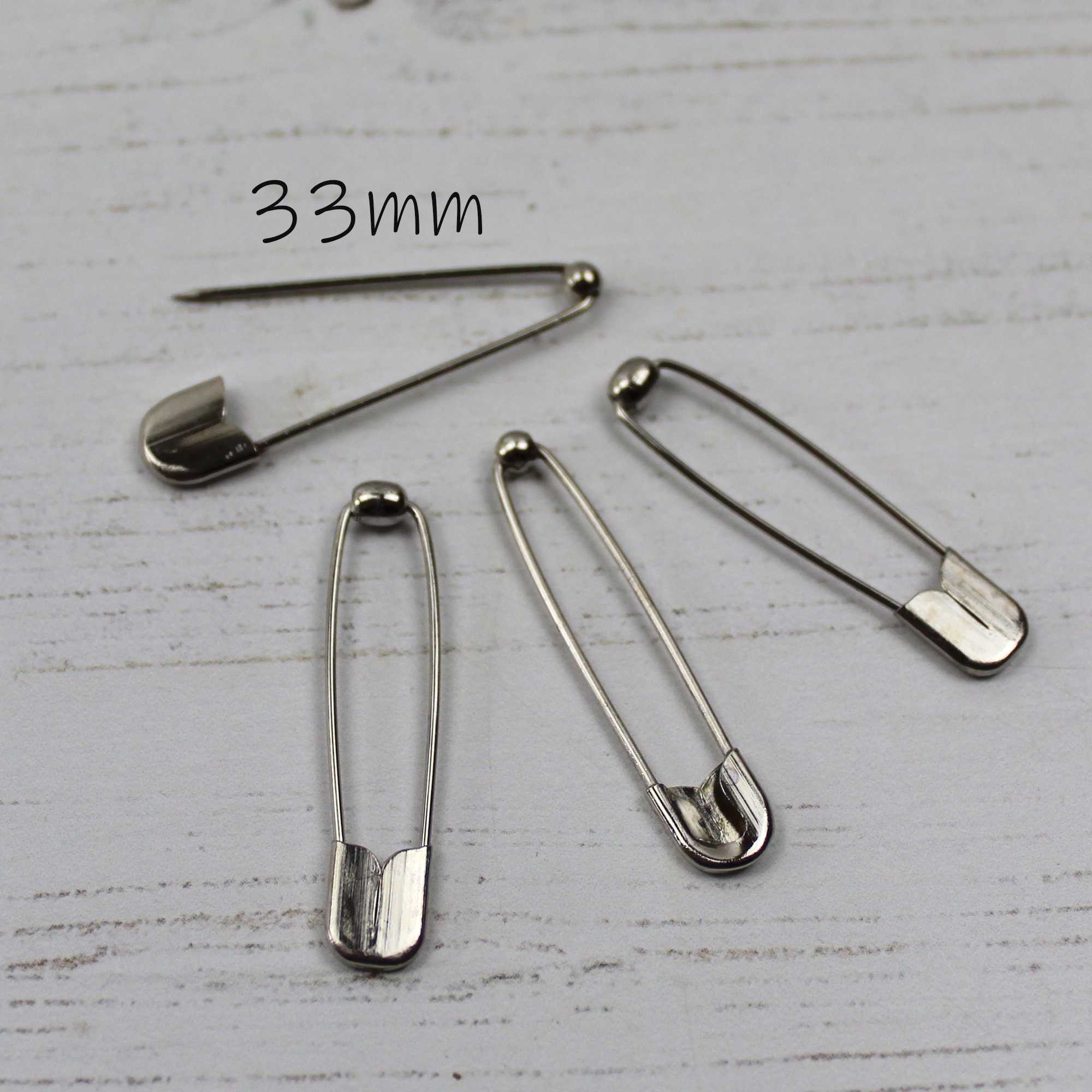 Coiless Ball End Safety Pins Anti Snag Free & Jewellery Bead Craft in 3  Sizes 