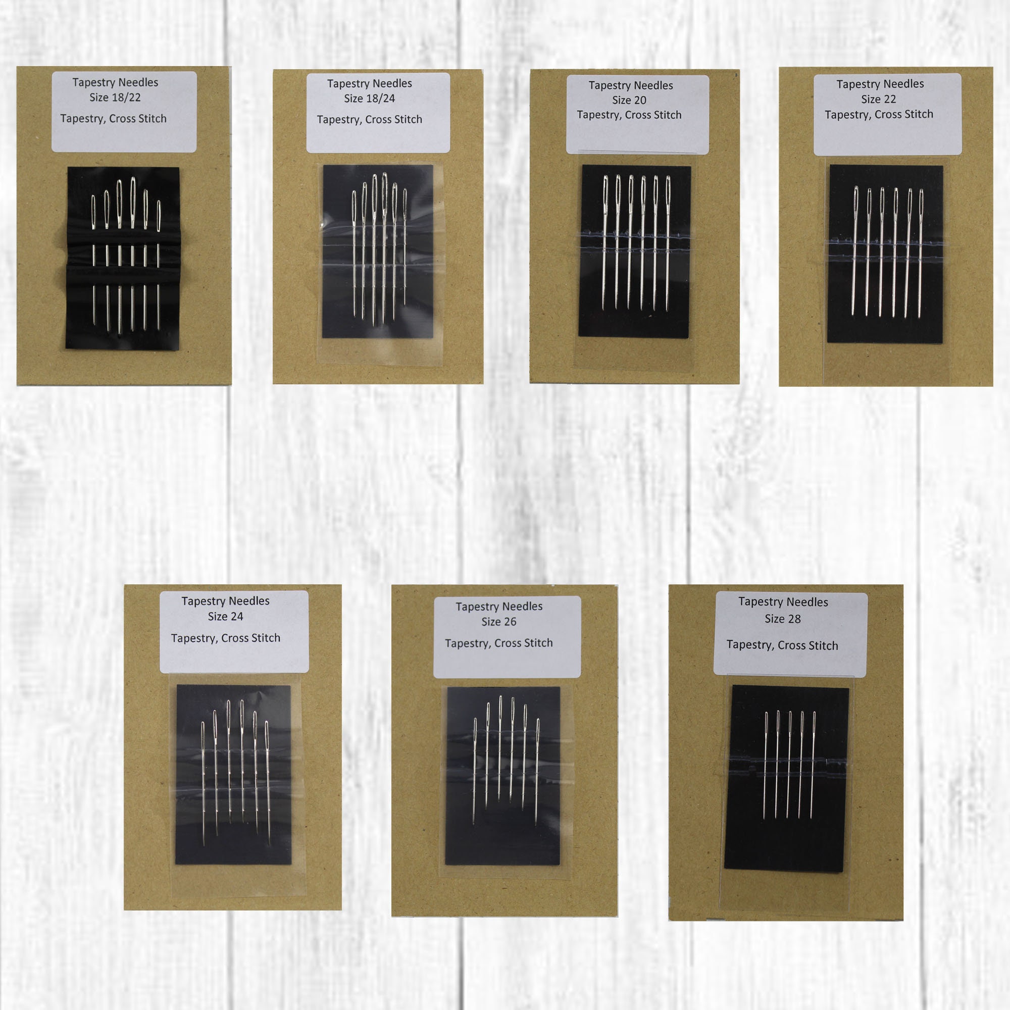 Tapestry/Cross Stitch Needles - Pack of 6 Sizes 18/22