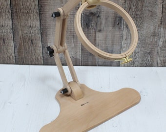 Wood Stand Holder Embroidery Hoop with Round Hoop Wooden Standing