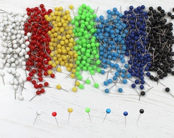 Map Pins 100 Small 5mm Head for Flag Indicator Cork Notice Boards Art & Craft