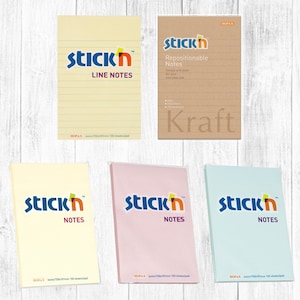 Stick’n Sticky Post Script Memo Block Notes #6 101 mm x 150 mm Stick & Remove It 4-pack block