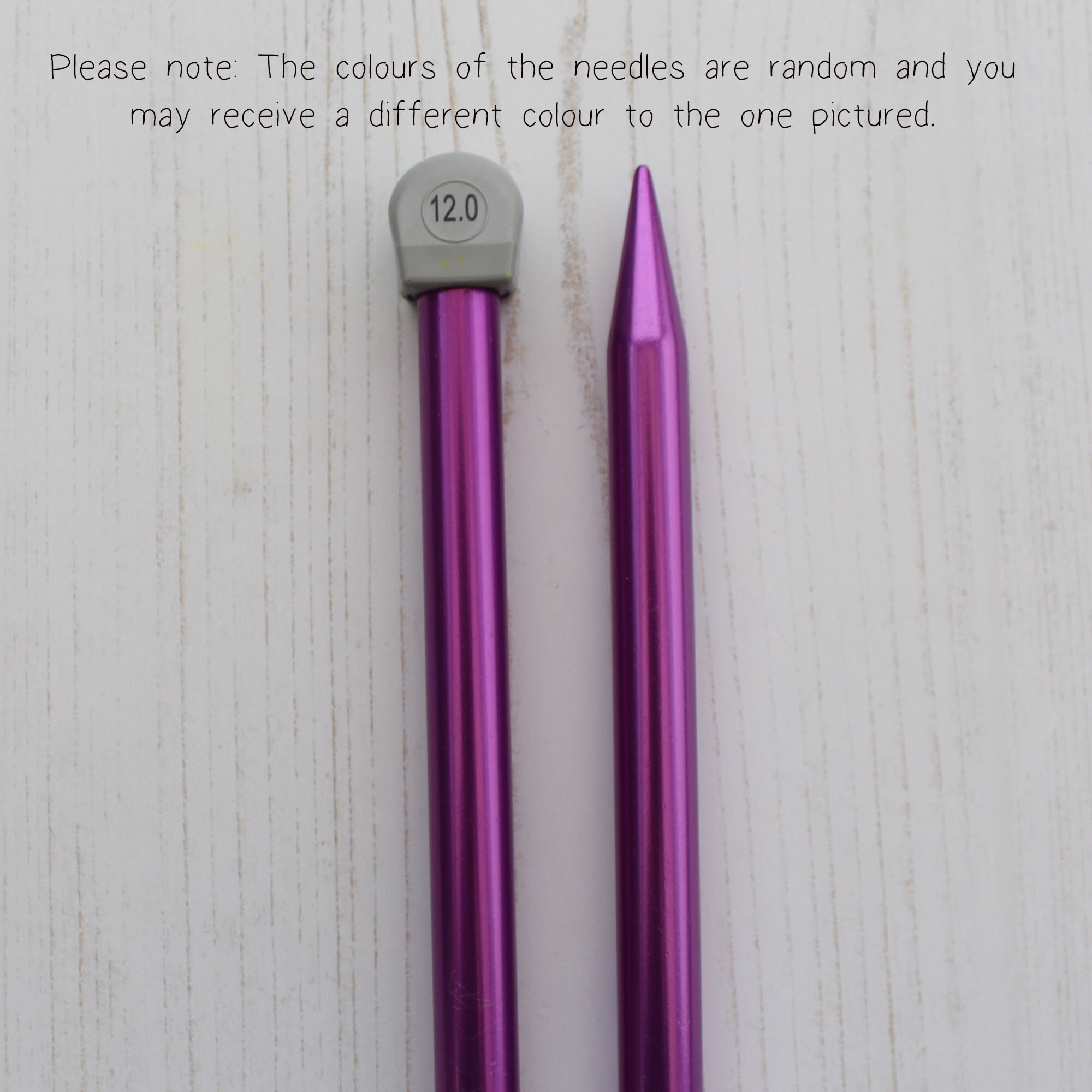 Coloured Knitting Needles Aluminium Metal Knit Pins 15 Sizes Etsy UK