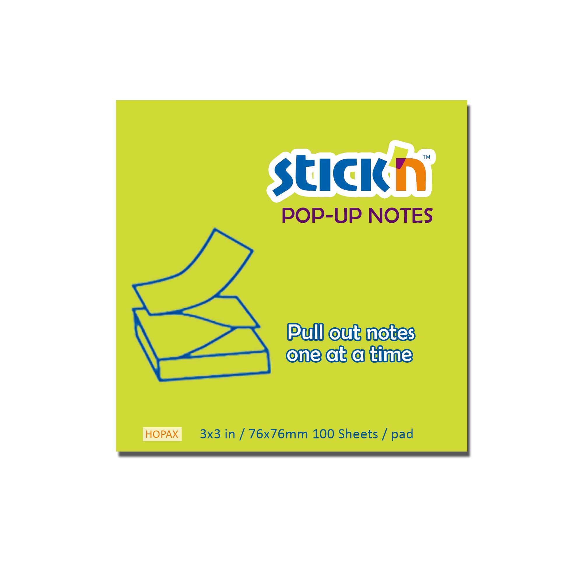 Scripting Pad Stick’n Pop up Sticky Post Script Pad Notes Stick & Remove It 76mm X ...